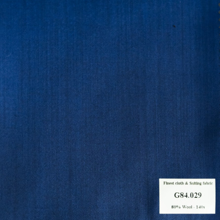 G84.029 Kevinlli V7 - Vải Suit 80% Wool - Xanh dương Trơn